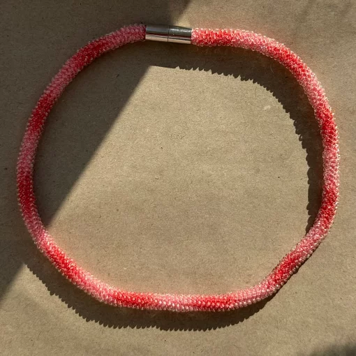 korálkový náhrdelník Rope Necklace růžový